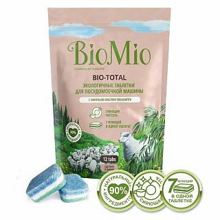 Таблетки для посудомоечной машины BioMio Bio-Total Эвкалипт, 30 шт фото