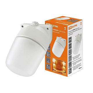 Светильник для сауны Tdm Electric НПБ400-1, настенный, наклонный, 60 Вт, IP54, белый фото