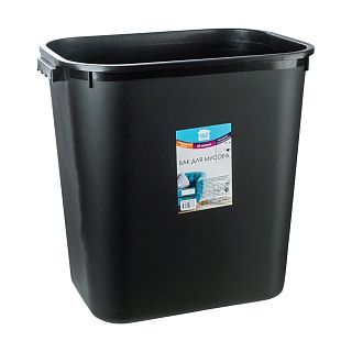 Бак для мусора прямоугольный Happi Dome, 25 л, черный фото