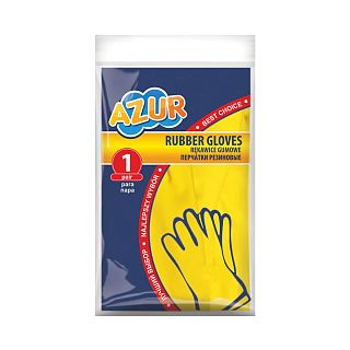 Перчатки резиновые латексные Azur, размер XL фото