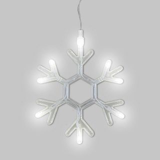 Фигурка светодиодная Neon-night Снежинка, на присоске, 19 x 17 см, белый свет фото