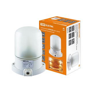 Светильник для сауны Tdm Electric НПБ400, настенно-потолочный, 60 Вт, IP54, белый фото
