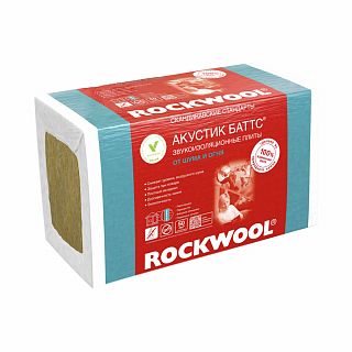 Каменная вата Rockwool Акустик Баттс, 1000 x 600 x 50 мм, 10 плит фото