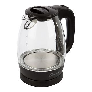 Чайник электрический Homestar HS-1012 1,7 л, стекло, пластик, черный фото