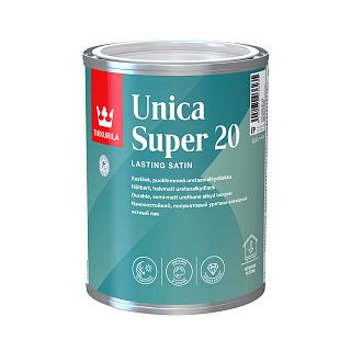 Лак уретано-алкидный полуматовый Unica Super 20 (Уника Супер 20) TIKKURILA 2,7 л (база EP) фото