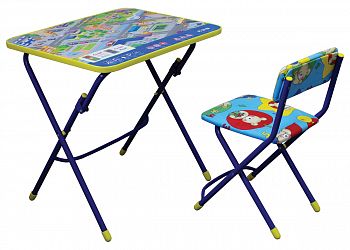 Комплект детской мебели Nika КУ1/9, стол + стул, с азбукой фото