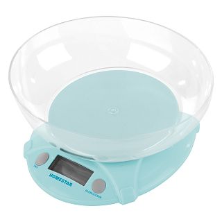 Весы кухонные электронные Homestar HS-3011 (до 5 кг), голубые, чаша круглая фото