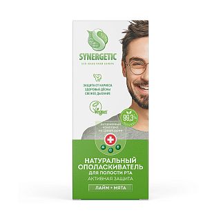 Ополаскиватель для полости рта Synergetic Активная защита, 200 мл фото