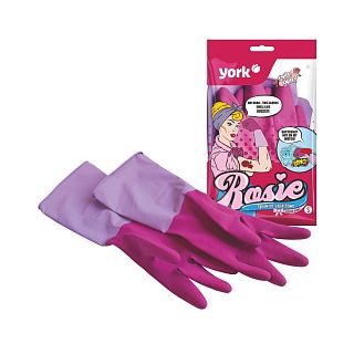Перчатки резиновые латексные York Rosie, ароматизированные, размер S фото