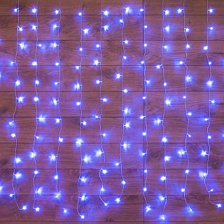 Электрогирлянда Neon-night Дождь, 96 LED ламп, 8 режимов, 1,5 x 1 м, синяя фото