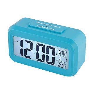 Часы-будильник настольные электронные HomeStar HS-0110, синие фото