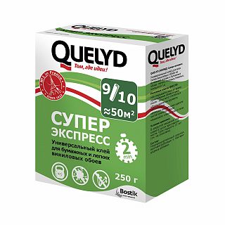 Клей для бумажных и легких виниловых обоев Quelyd Супер Экспресс, 250 г фото