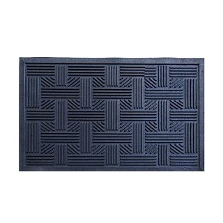 Коврик придверный SunStep Плетеный, резиновый, 45 x 75 см, черный фото