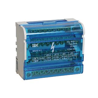Шина IEK, на DIN-рейку в корпусе (кросс-модуль), 4 x 11 мм, 3L+PEN фото