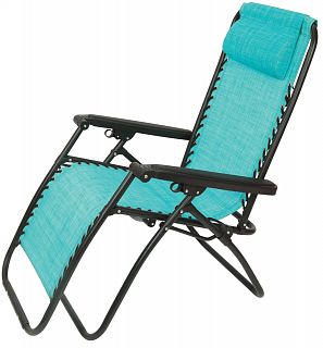 Кресло-шезлонг складное Ecos CHO-137-13 Люкс, 180 x 66 x 110 см, мятное фото