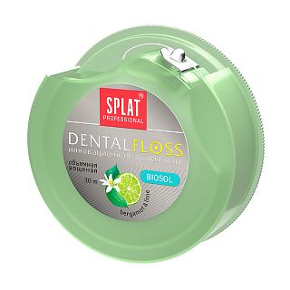 Зубная нить Splat Professional Dental Floss, с ароматом бергамота и лайма, 30 м фото