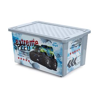 Ящик для игрушек на колесах Little Angel Супер Трак, 61 x 40,5 x 33 см, 57 л фото