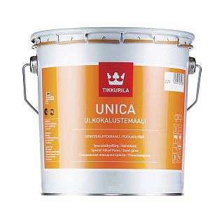 Краска алкидная специальная Unica Ulkokalustemaali (Уника)TIKKURILA  2,7л белый (база А) фото
