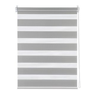 Рулонная штора день-ночь Decofest Бейс серый, 40 x 160 см фото