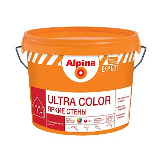 Краска интерьерная Alpina Expert Ultra Color, база 1, белая, 10 л фото