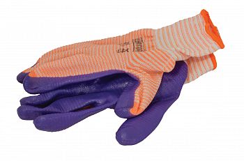 Перчатки нейлоновые с нитрилом, размер 10 фото