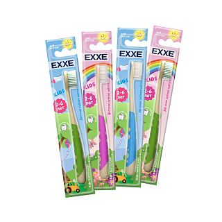 Детская зубная щетка EXXE Kids, мягкая фото