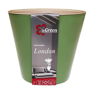 Горшок для цветов InGreen London, 5 л, оливковый фото