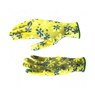 Перчатки садовые Palisad, с нитрилом, размер M, зеленые фото