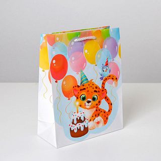 Пакет подарочный Доступные Радости С Днём Рождения!, ламинированный, 18 х 23 х 8 см фото