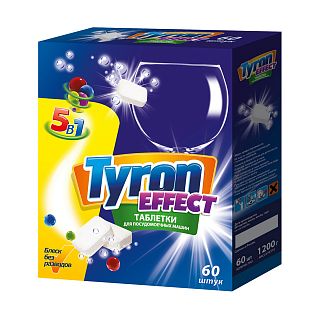 Таблетки для посудомоечной машины Tyron Effect 5 в 1, 60 шт фото