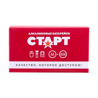 Батарейка Старт LR6/LR03-BOX12, типоразмер AAA 12 шт + типоразмер AA 12 шт фото