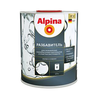 Разбавитель для алкидных лакокрасочных материалов Alpina, 0,75 л фото