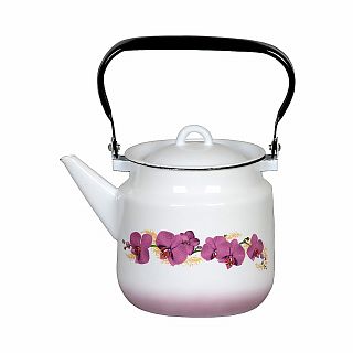 Чайник эмалированный СтальЭмаль, 2 л, с декором, 1С25Я фото