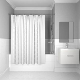 Штора для ванной IDDIS Chequers White 432P20Ri11, 200 x 200 см, полиэстер фото