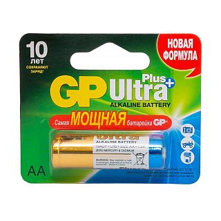 Батарейка GP Ultra Plus Alkaline 15AUP-2CR1, типоразмер АА, 1 шт фото