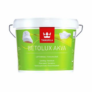 Краска для пола полиуретано-акрил. Betolux Akva (Бетолюкс Аква) TIKKURILA 9 л белая (база А) фото