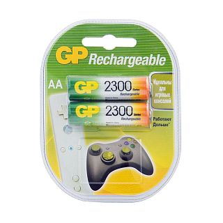 Аккумулятор GP Rechargeable 230AAHC-2DECRC2, Ni-MH, типоразмер АА, 2300 мАч, 1,2 В, 2 шт фото