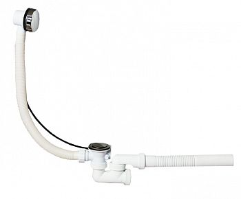 Сифон для ванн Wirquin Универсал с автоматическим сливом и переливом 60 см фото
