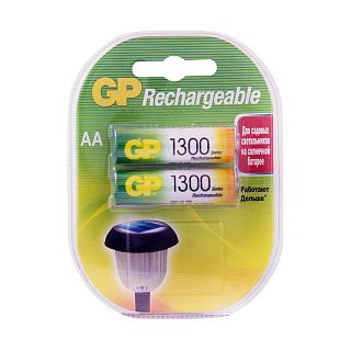 Аккумулятор GP Rechargeable 130AAHC-2DECRC2, Ni-MH, типоразмер АА, 1300 мАч, 1,2 В, 2 шт фото