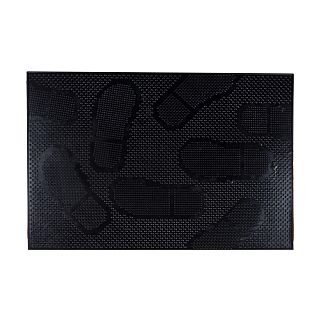 Коврик придверный резиновый Vortex Следы, 40 x 60 см фото