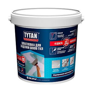 Шпатлевка полимерная для гипсокартона Tytan Professional, 10 кг, белая фото
