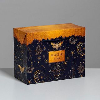 Пакет-коробка подарочный Дарите Счастье Magic time, 23 x 18 x 11 см фото