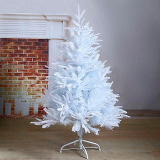 Ель искусственная Зимнее волшебство Элит белый перелив, 210 см, белая фото