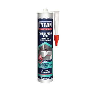 Герметик силиконовый санитарный UPG Tytan Professional, 280 мл, белый фото
