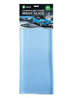 Салфетка для стекол Grass, микрофибра, 40 x 50 см, синяя фото