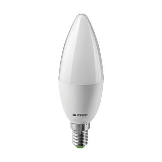 Лампа светодиодная LED матовая Онлайт Promo, E14, C37, 10 Вт, 2700 K, теплый свет фото