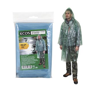 Плащ-дождевик на липучках Ecos, размер XXL, зеленый фото