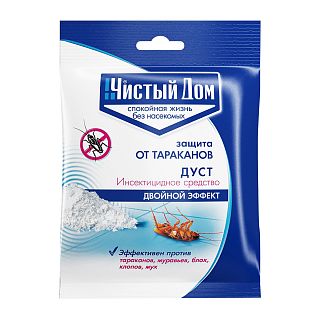 Средство от тараканов (дуст) Чистый дом, 50 г фото