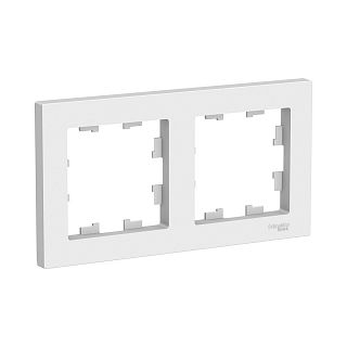 Рамка Schneider Electric Atlasdesign, 2-постовая, универсальная, белая фото