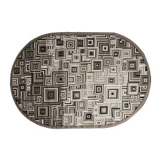 Ковер Merinos Silver d239, овальный, 0,6 x 1,1 м, БЦФ, серый фото